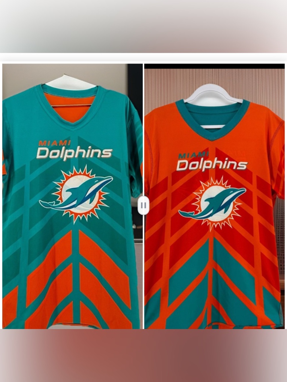 Miami Dolphins Reversible NFL Flag Play Football Jersey Size Youth XL